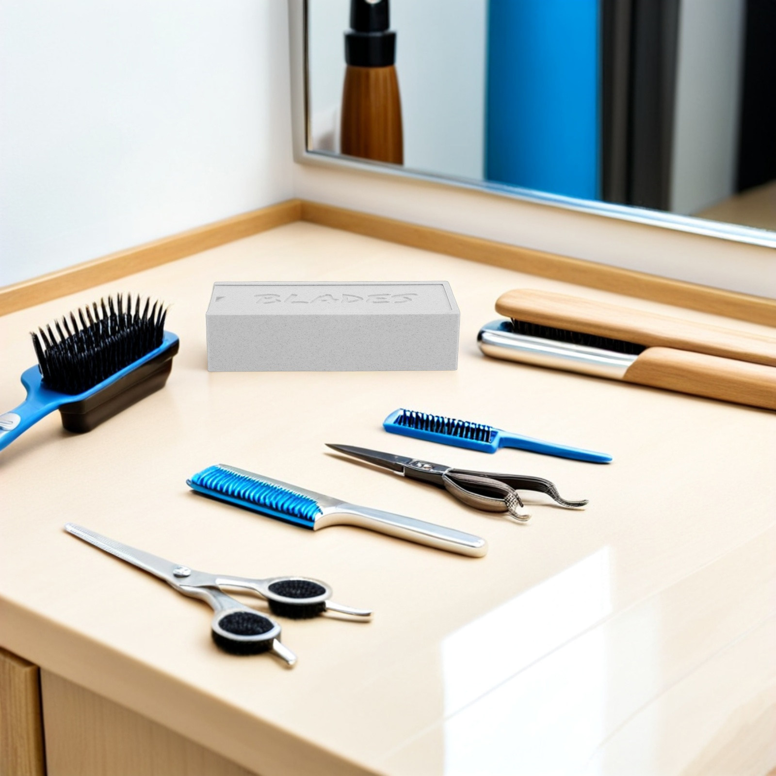Home One Bathroom - Witte dubbele opbergdoos voor scheermesjes, scheermeshouder