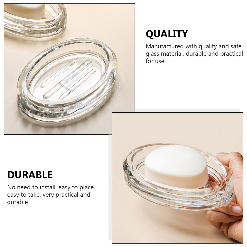 Home Bathroom Design Simple - 2 stuks zeepkist transparant glazen houder