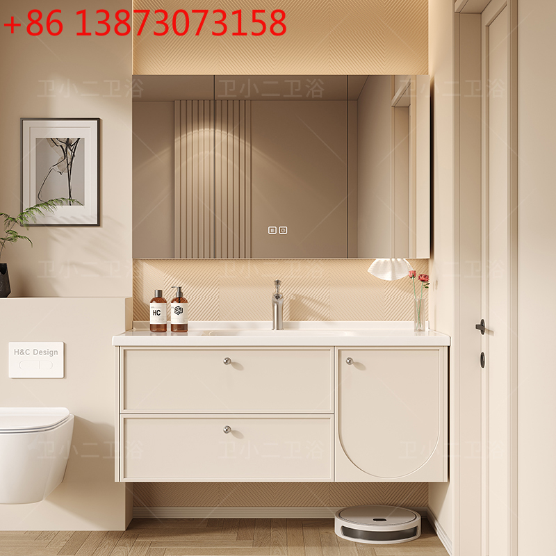 Home Bathroom Vanity Combo - Accessoires Opbergruimte Badkamerkast Spiegel Display Ruimtebesparende