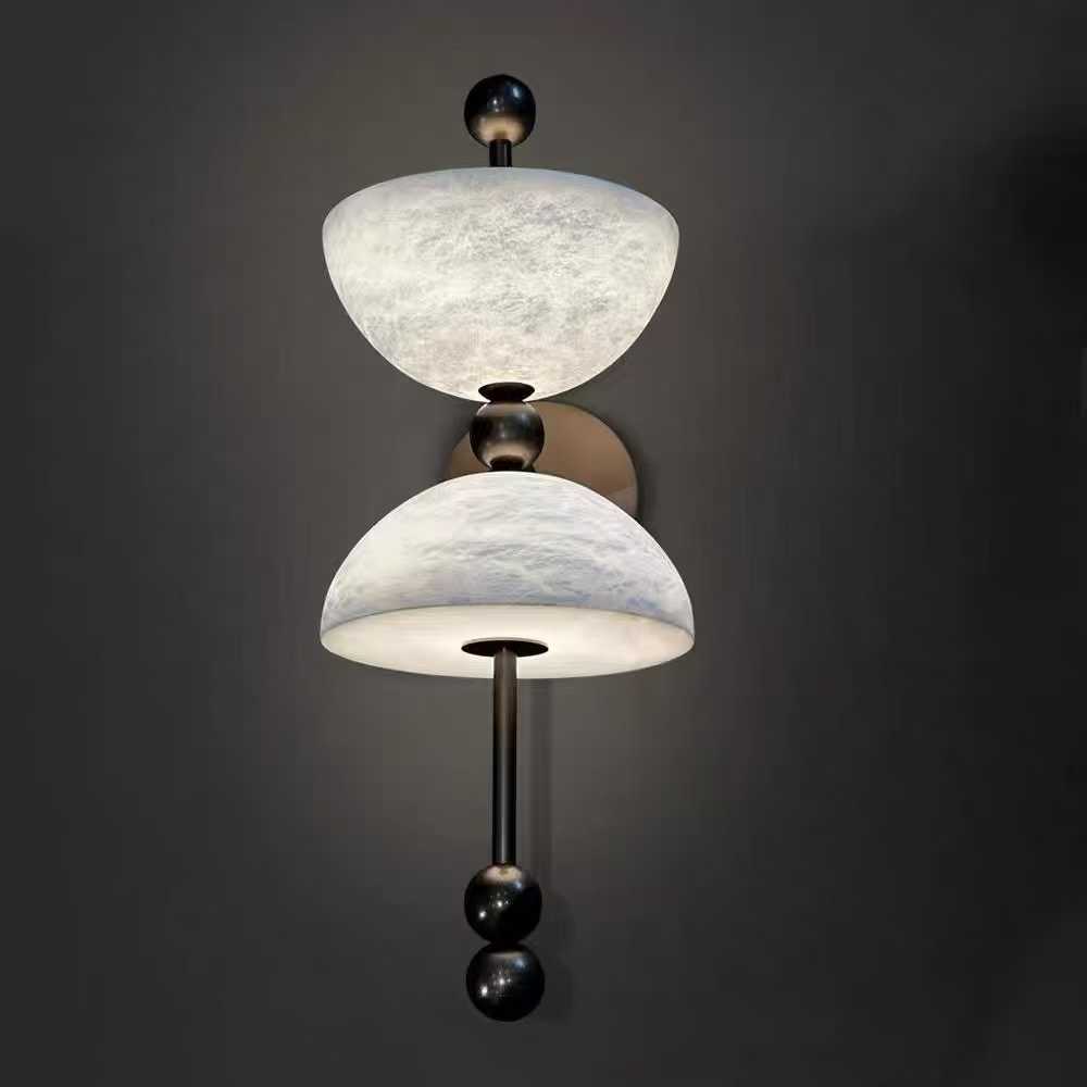 Home Bathroom Lighting Design - LED Natuurlijke Spaanse Marmeren Albast Wandlamp