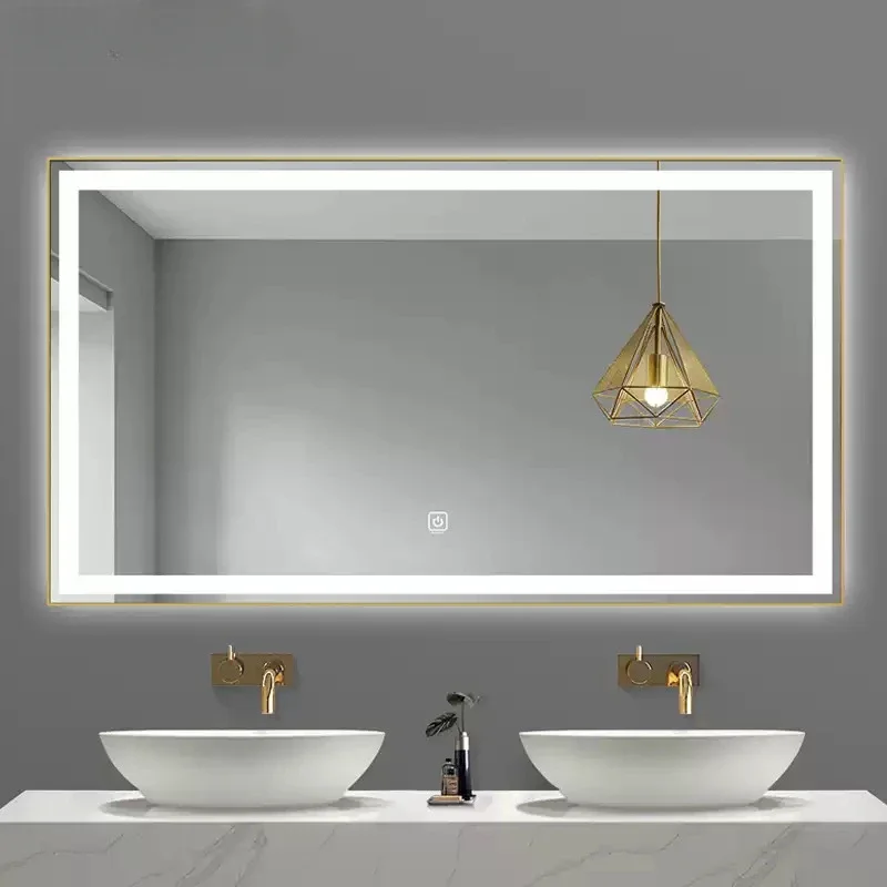 Home Bathroom Design Simple - Badkamerspiegel Modern Hotel Smart LED-licht Eenvoudig