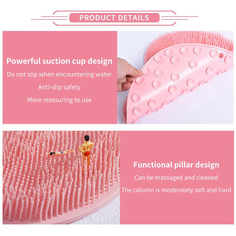 Non Slip Bath Mat - Wandmontage voetenschrubbermat voor de douche, antislip,