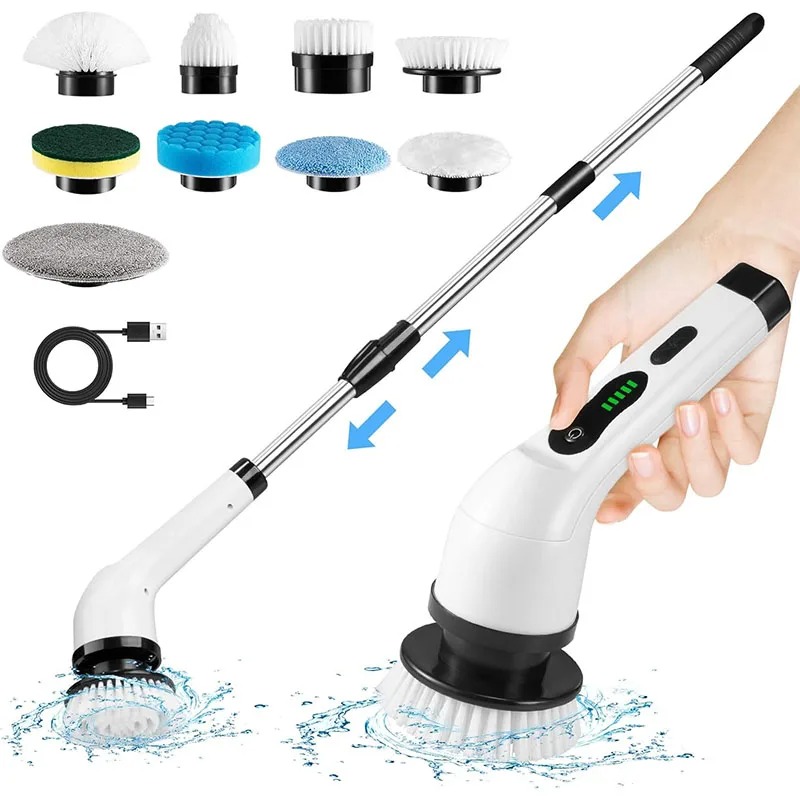Plunger Toilet - Draadloze multifunctionele elektrische reinigingsborstel - Draaiborstel,