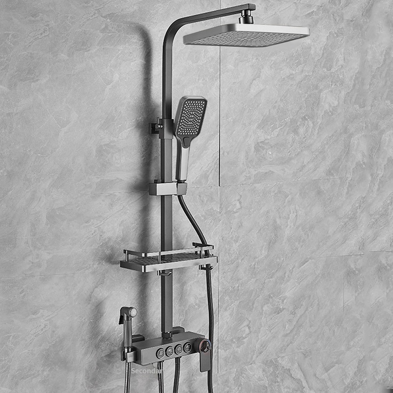 Home For Bathroom - Doucheset van roestvrij staal, anti-kalk, zelfreinigend,