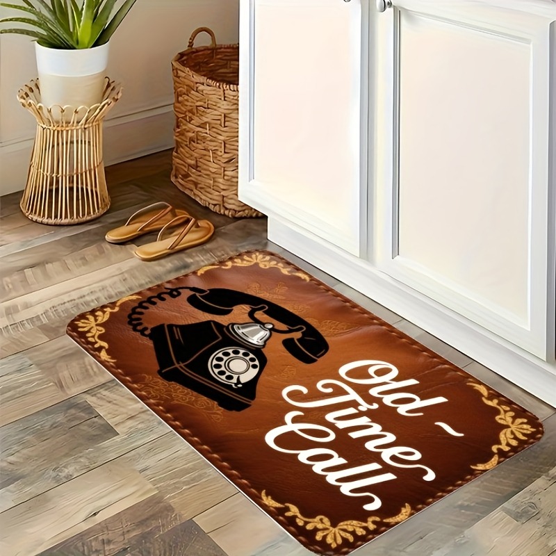 Home Bathroom Called - 1PC Oudtijdoproep Patroon Keukenkleed Antislip Deurmat