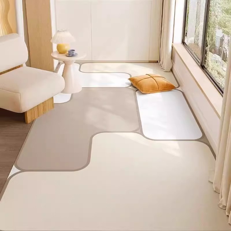 Home Bathroom Design Simple - PVC Keuken Vloermat Modern Onregelmatig Splice