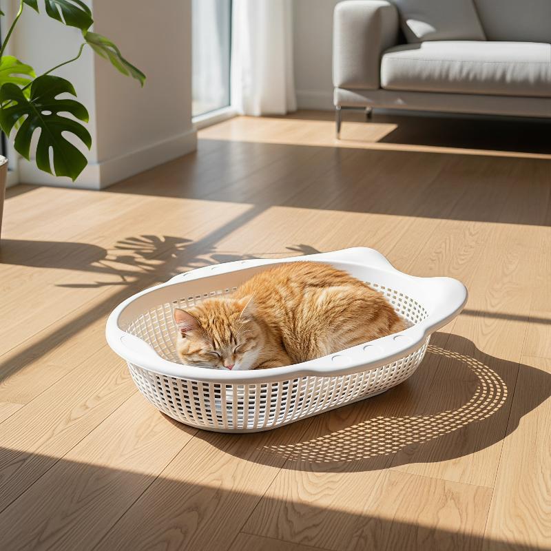 Non Slip Bath Mat - Plastic kattenbed met ademend, hol, zacht,