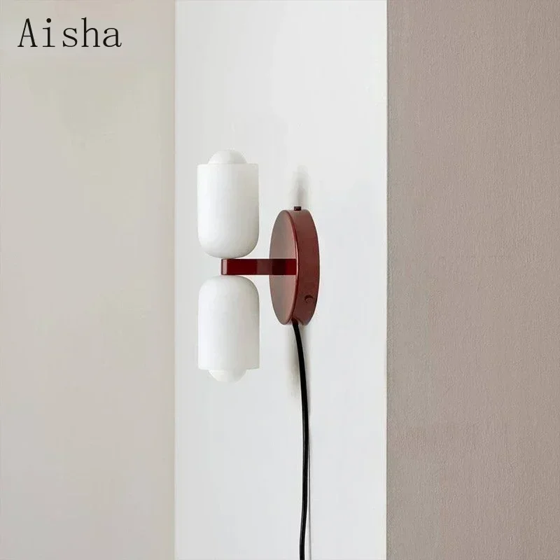 Home Bathroom Design Simple - Glazen wandlamp Eenvoudige dubbele kop schans