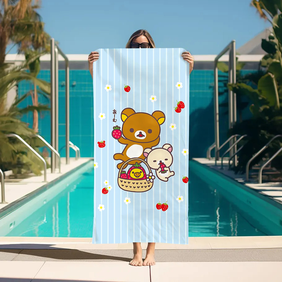 Home Bathroom With Sauna - Grote badhanddoek Rilakkuma strandhanddoeken badkamer spa