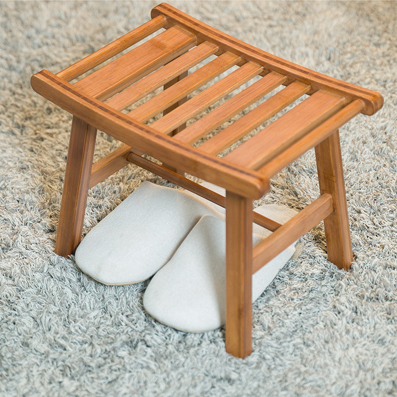 Home Bathroom With Sauna - 1 stuks bamboe douchebankje antislip klein