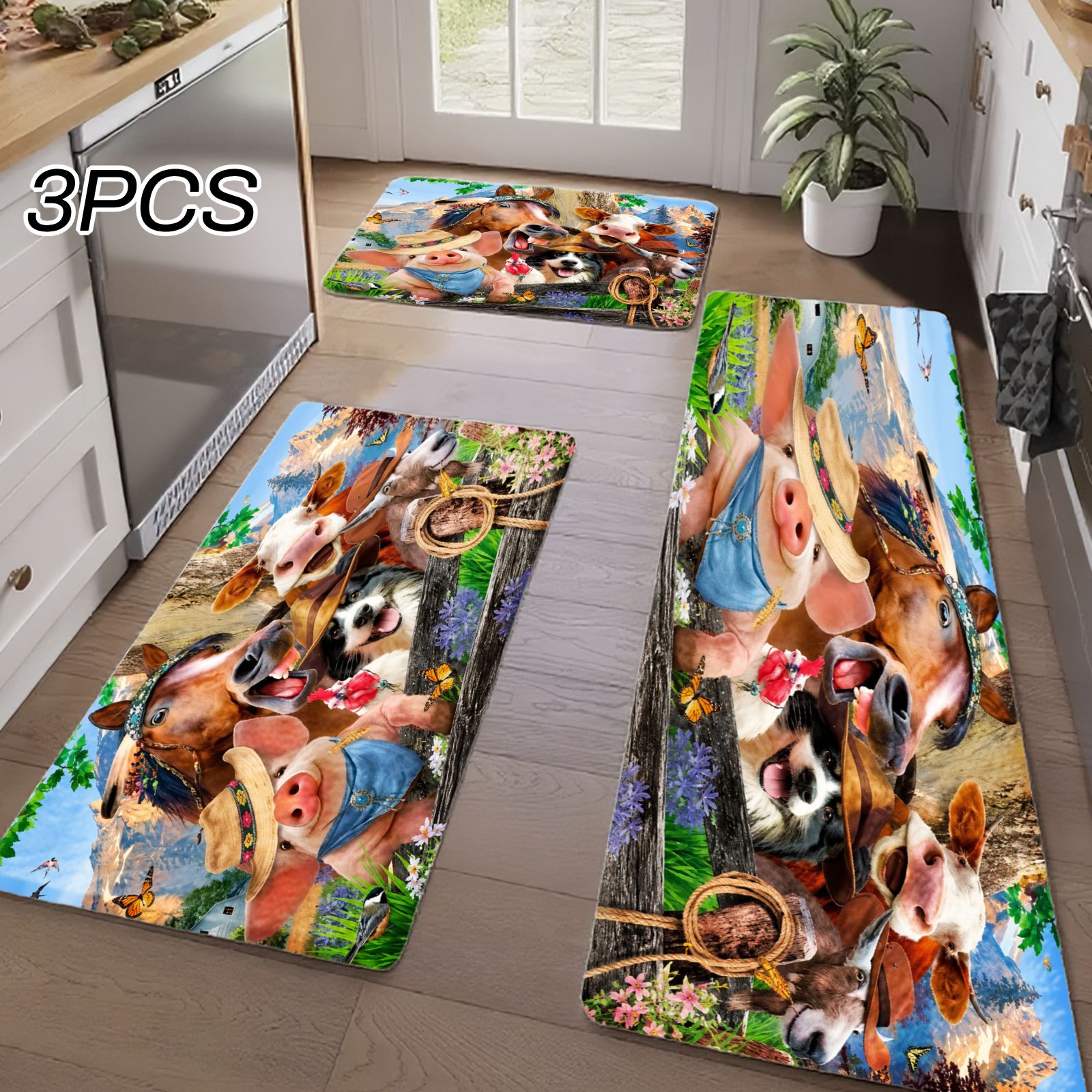 3 STKS Keukenkleedjes, Woondec - Home Bathroom Scene recensie en prijs