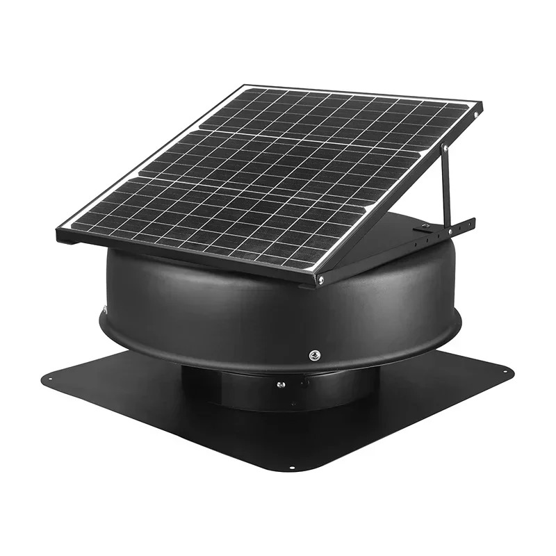 Zonne-energie zolderdak zwart  - Home Bathroom Vent Fans recensie en prijs