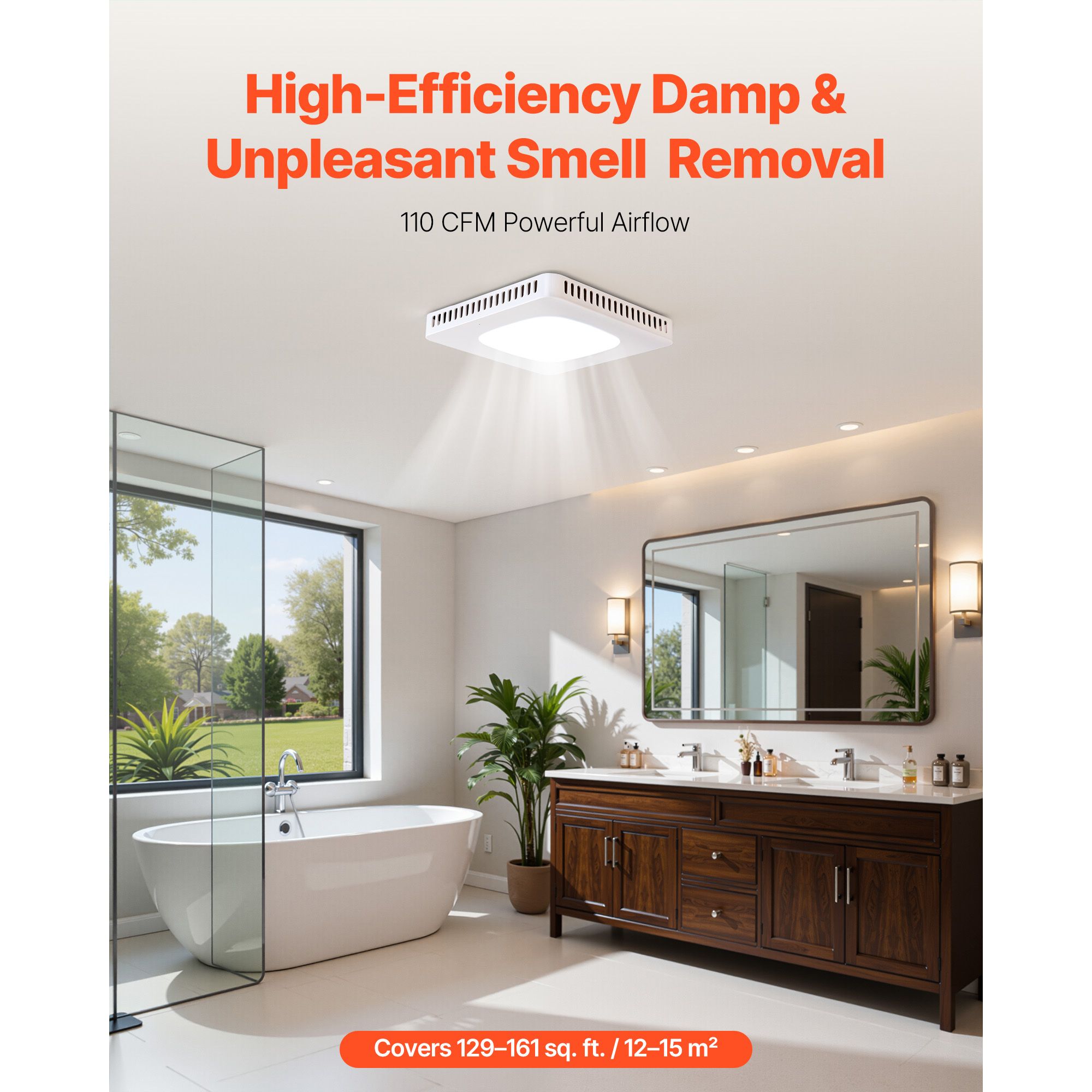 Badkamerventilator met LED-ver - Home Bathroom Vent Fans recensie en prijs
