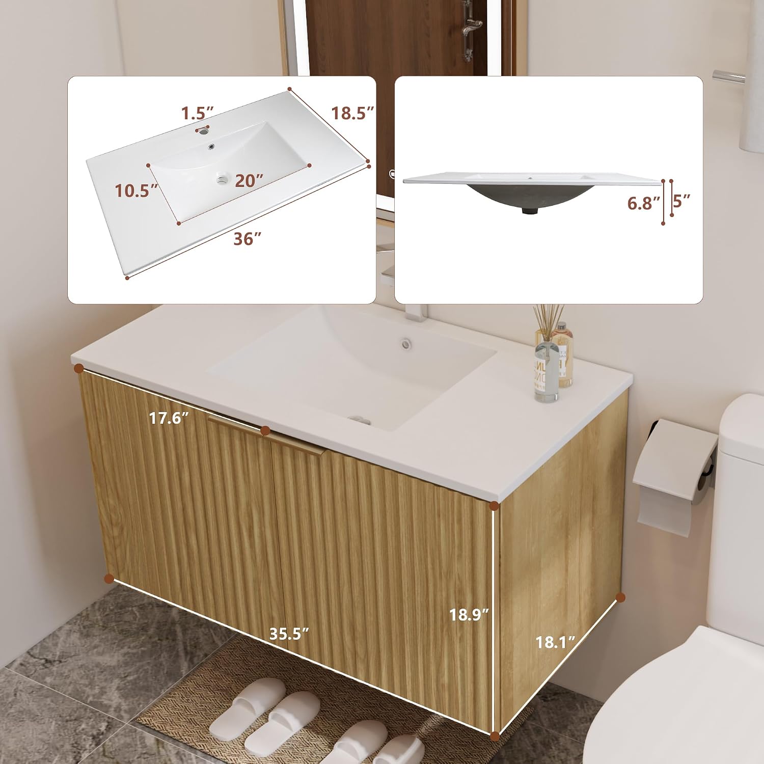 Moderne zwevende badkamermeube - Home For Bathroom recensie en prijs