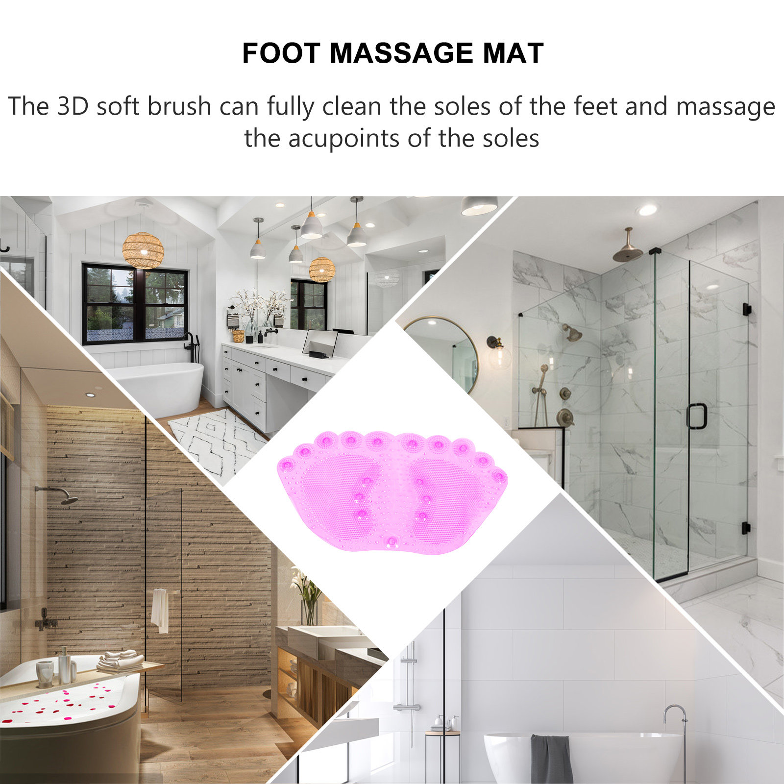 1 Stuks Massage Badmat PVC Ant - Home Bathroom With Sauna recensie en prijs