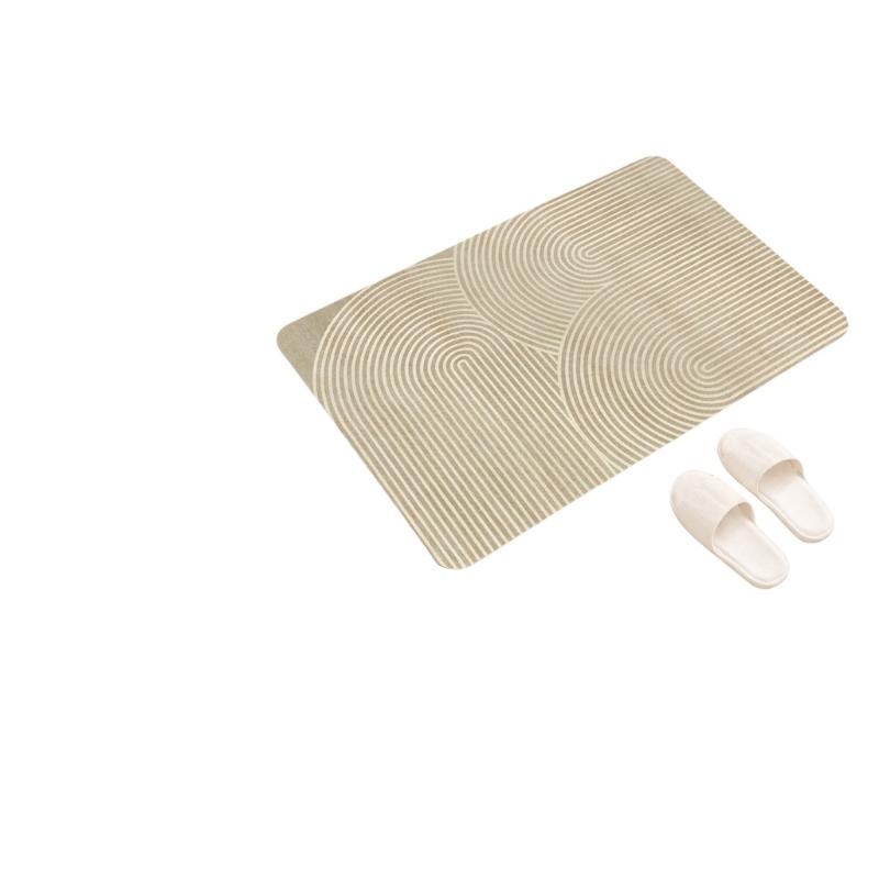 Beige gestreepte diatomiet bad - Non Slip Bath Mat recensie en prijs