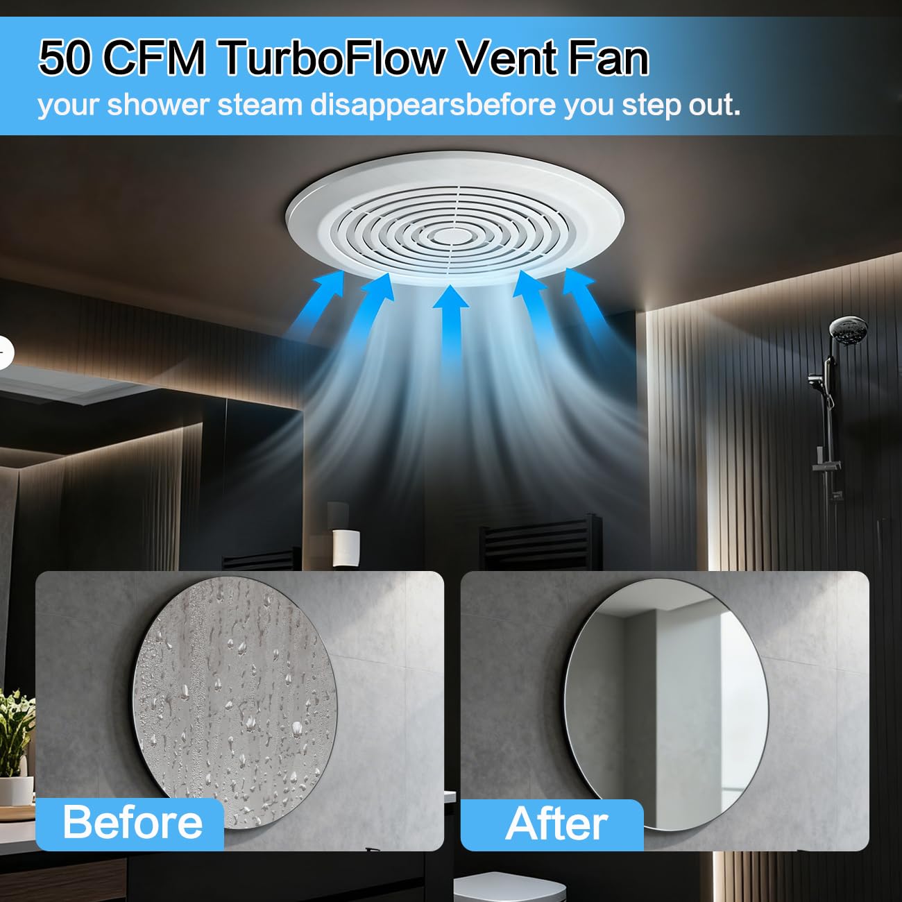 V2262-50 7 inch badkamerventil - Home Bathroom Vent Fans recensie en prijs