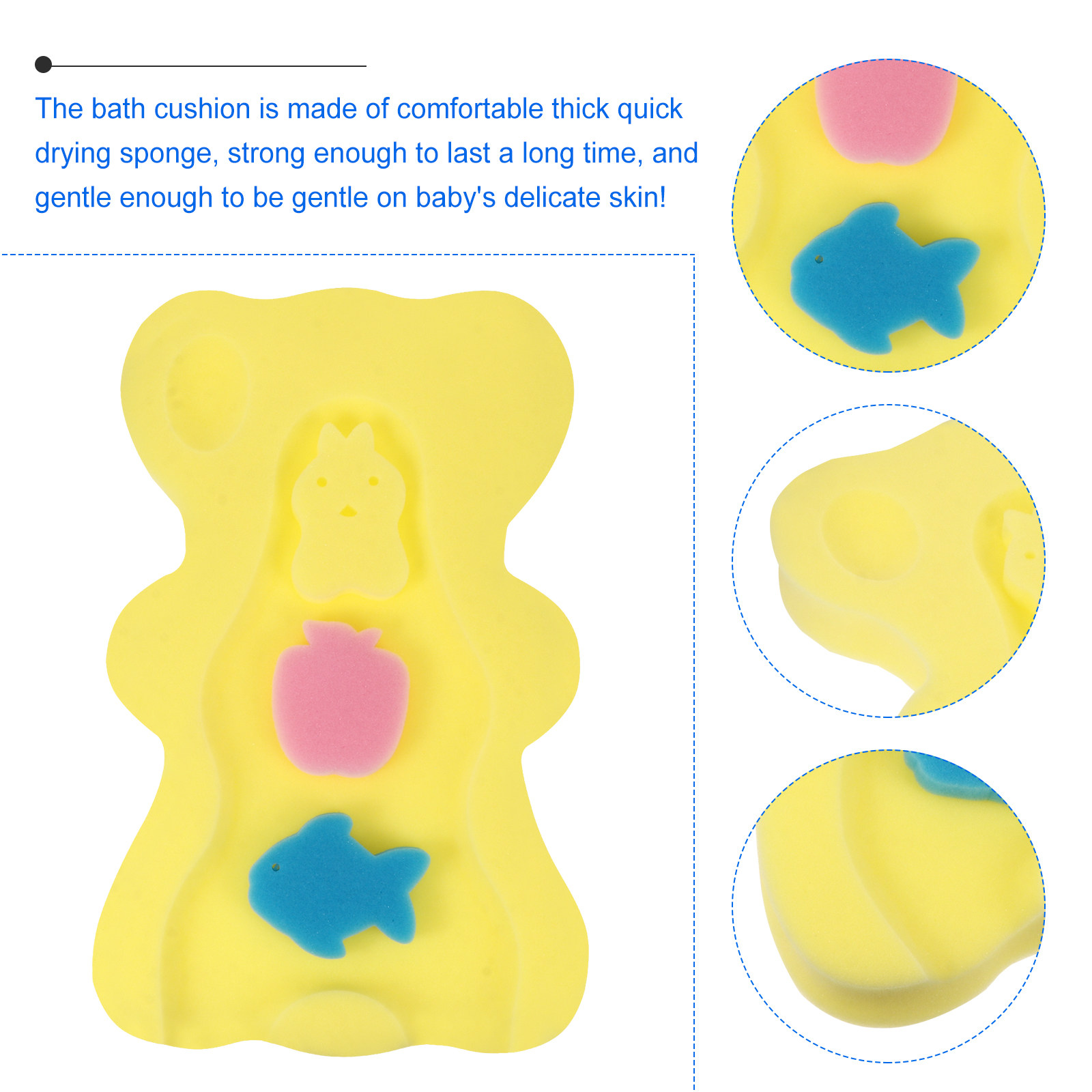 Babybadspons Badkussen voor ba - Non Slip Bath Mat recensie en prijs