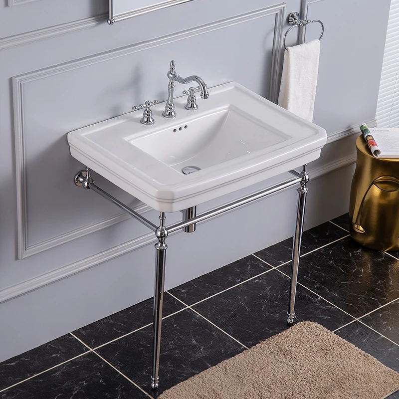 Drie-gats beugelwastafel van v - Home Bathroom Design Simple recensie en prijs