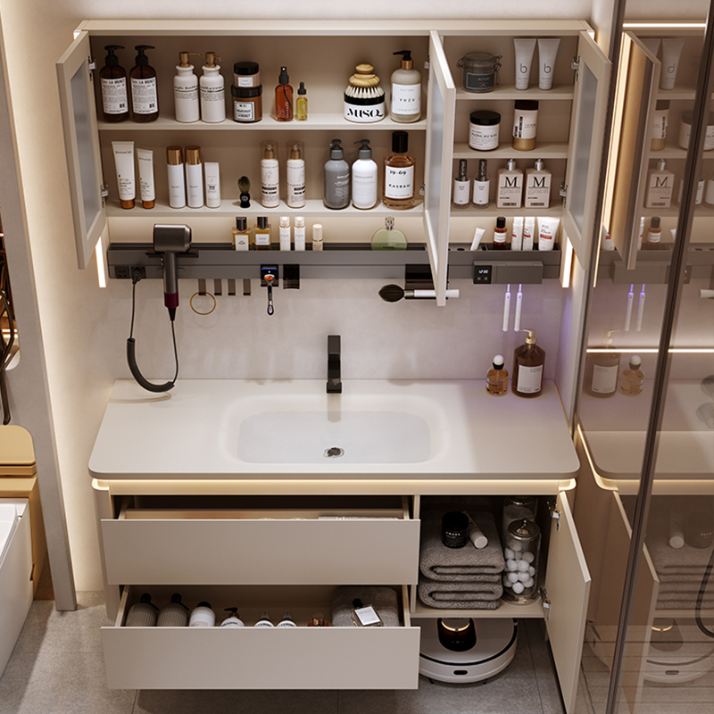 Moderne eenvoudige badkamerkas - Home Bathroom Vanity Combo recensie en prijs