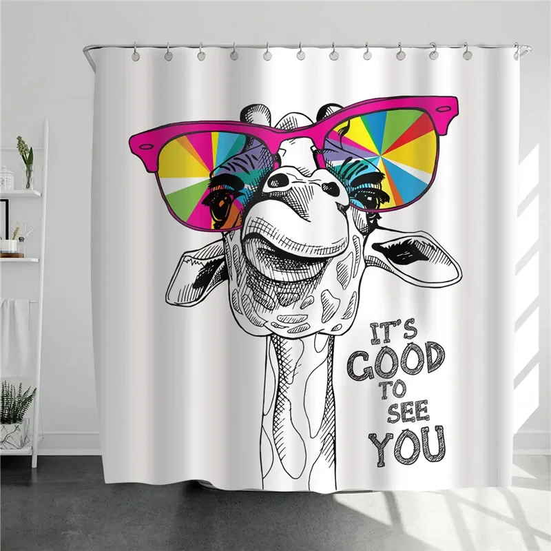 Giraffe met kleurrijke glazen  - Home Bathroom Design Simple recensie en prijs