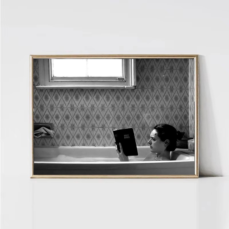 Zwart-wit klassieke filmscènes - Home Movie Bathroom Scene recensie en prijs