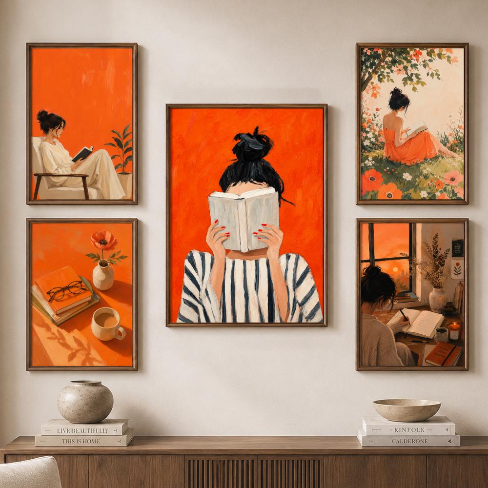 Oranje Sfeervolle Vrouwen Leze - Home Bathroom Scene recensie en prijs