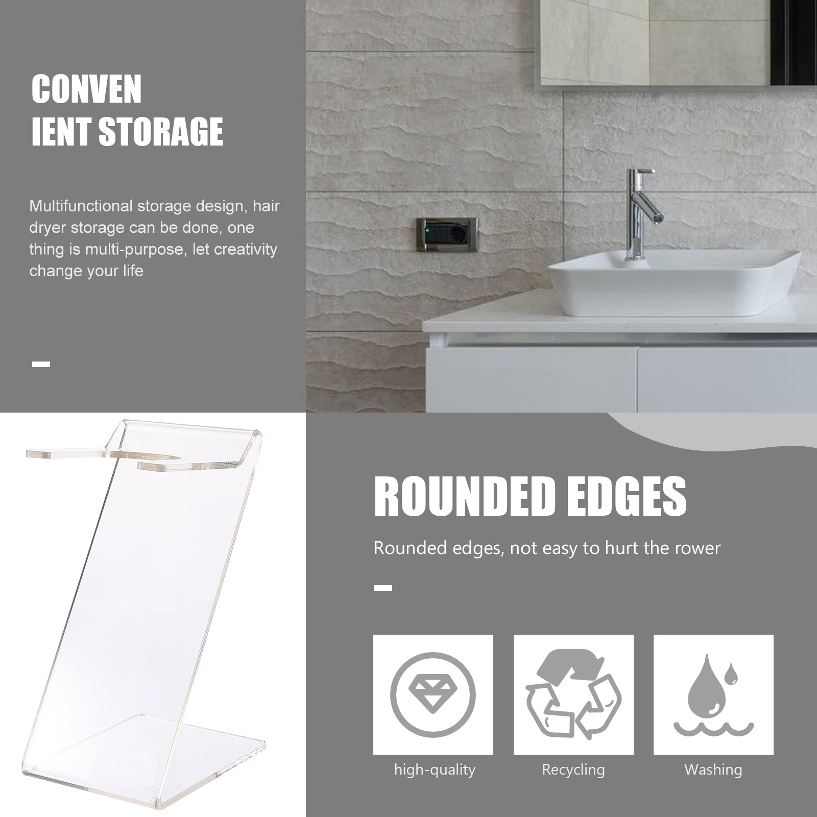 Premium haardroger displayrek, - Home One Bathroom recensie en prijs