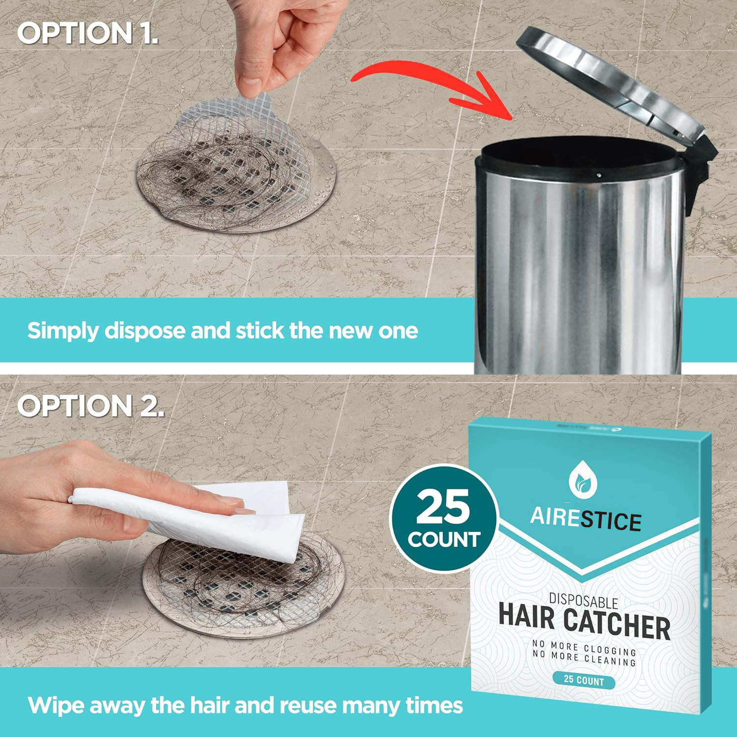 25 stuks wegwerp doucheputje h - Drain Hair Catcher recensie en prijs