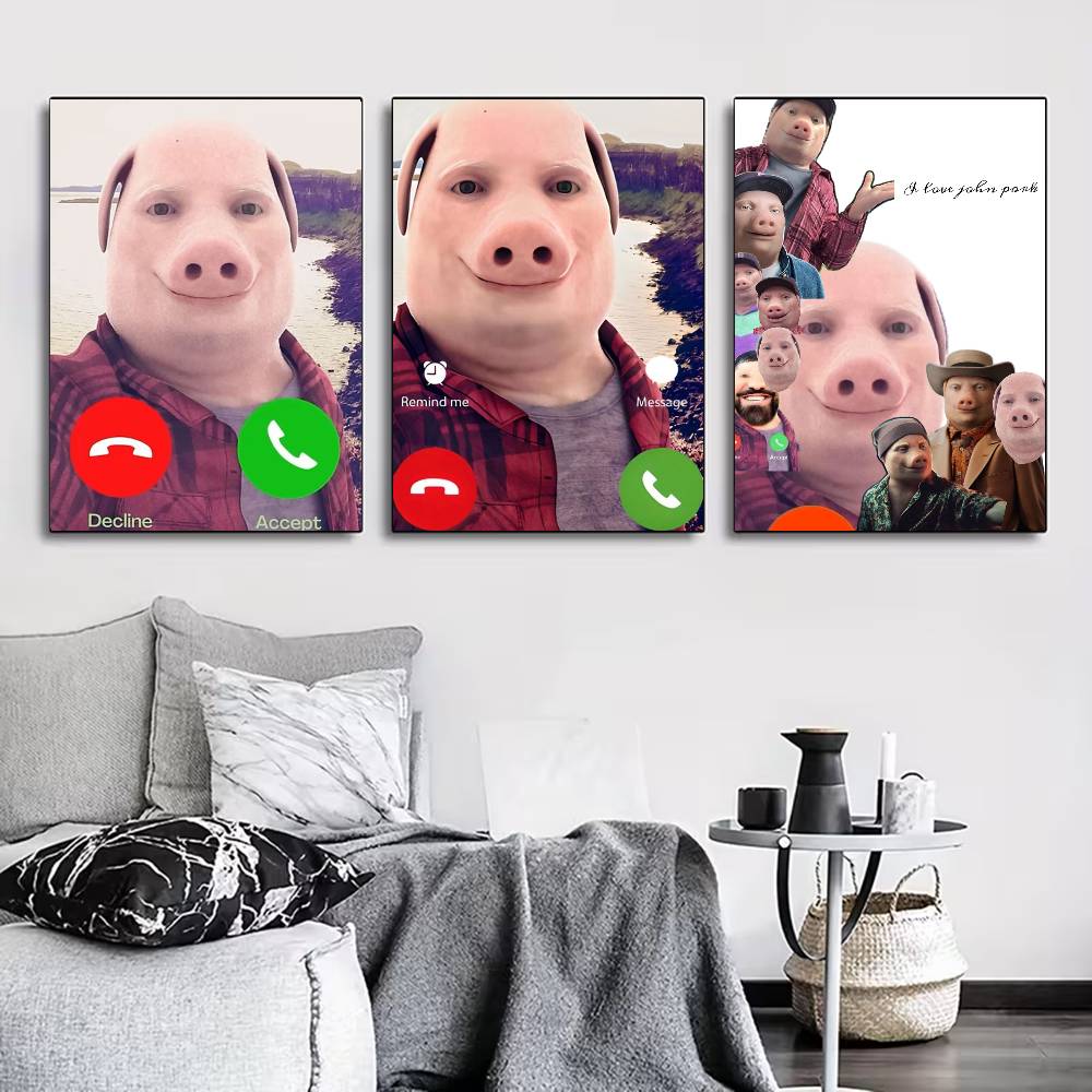 John Pork is Calling Poster vo - Home Bathroom Called recensie en prijs