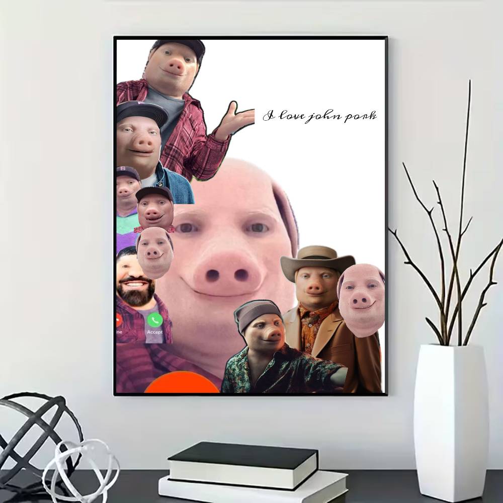 John Pork is Calling Poster vo - Home Bathroom Called recensie en prijs