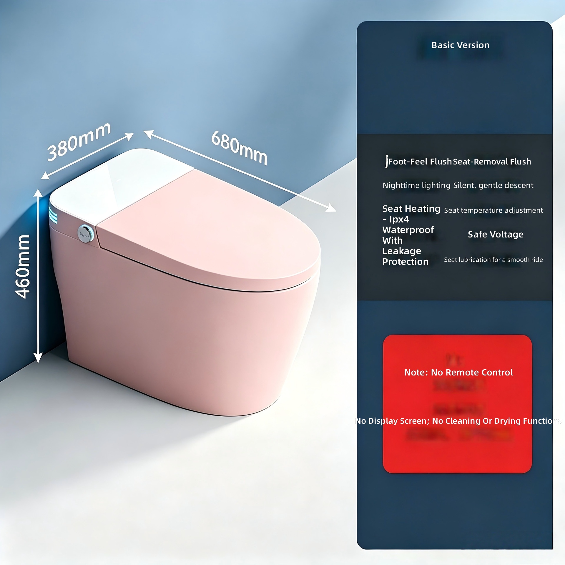 Slim toilet, roze, alles-in-éé - Home For Bathroom recensie en prijs