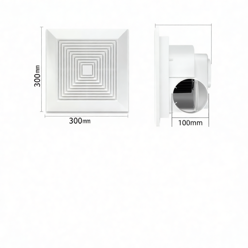 Krachtige ingebouwde plafondaf - Home Bathroom Vent Fans recensie en prijs