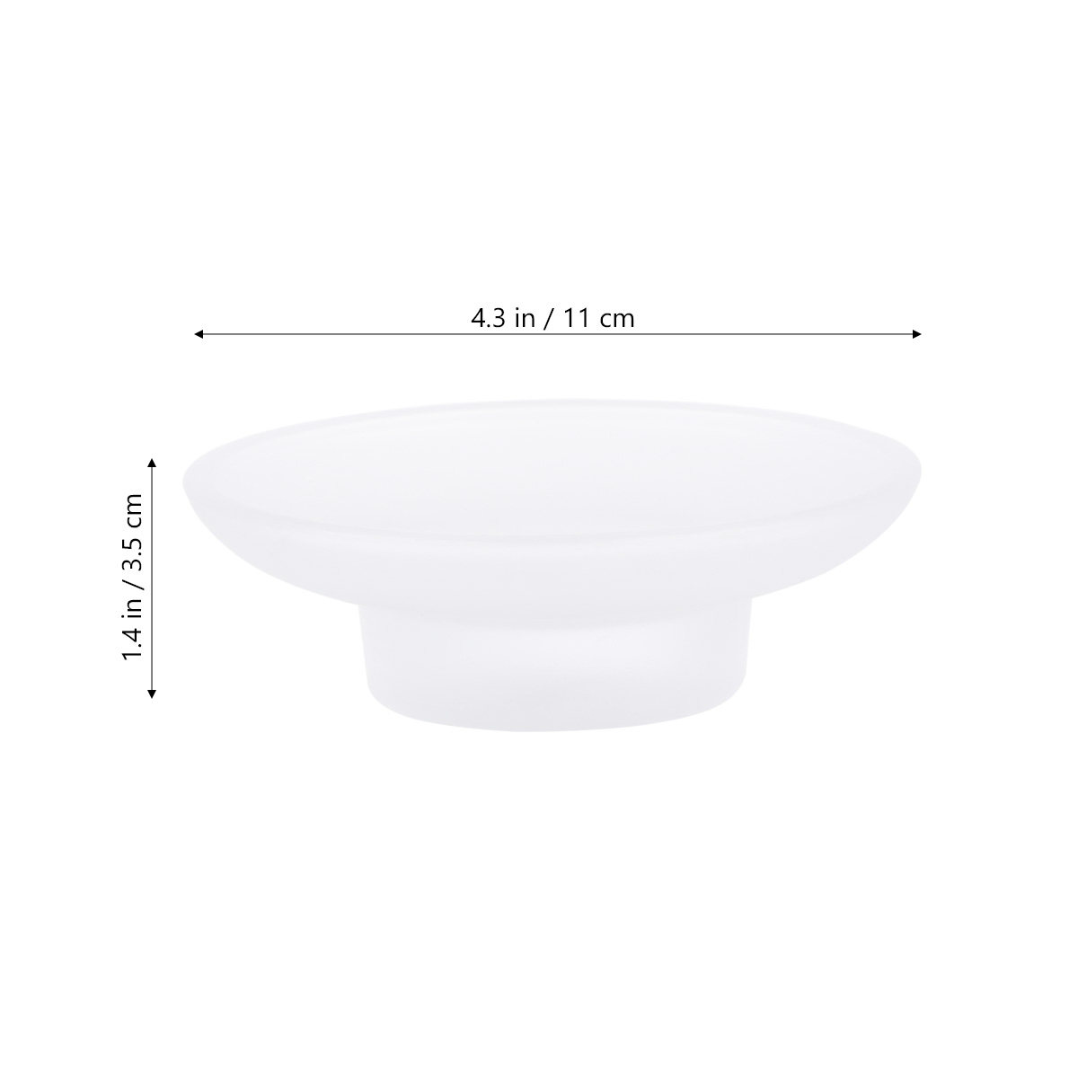 Eenvoudige glazen zeepbak witt - Home Bathroom Design Simple recensie en prijs